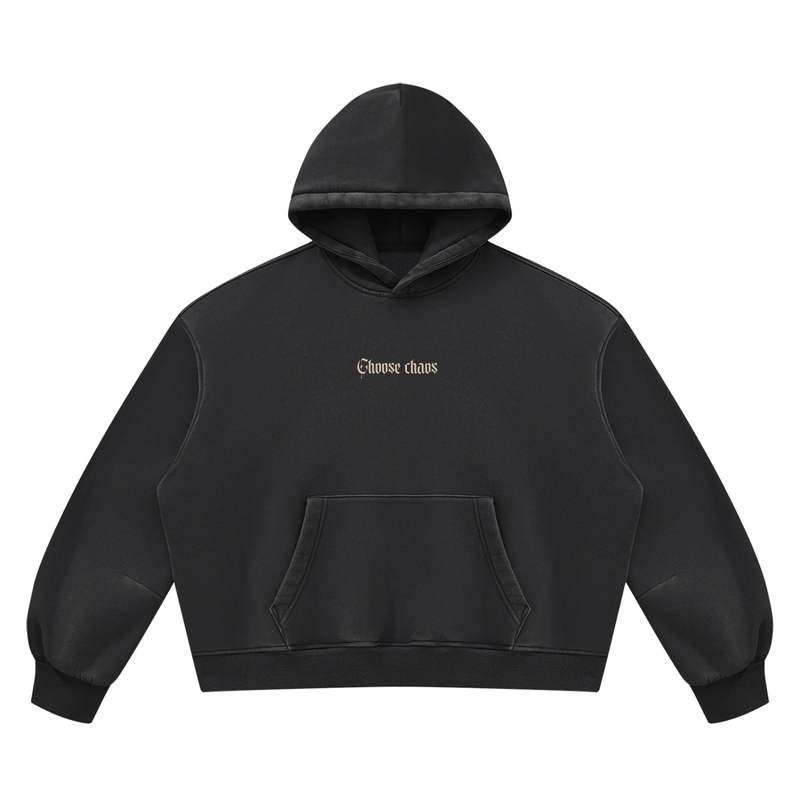 choosechaos,oversizedhoodie,cobgraphics