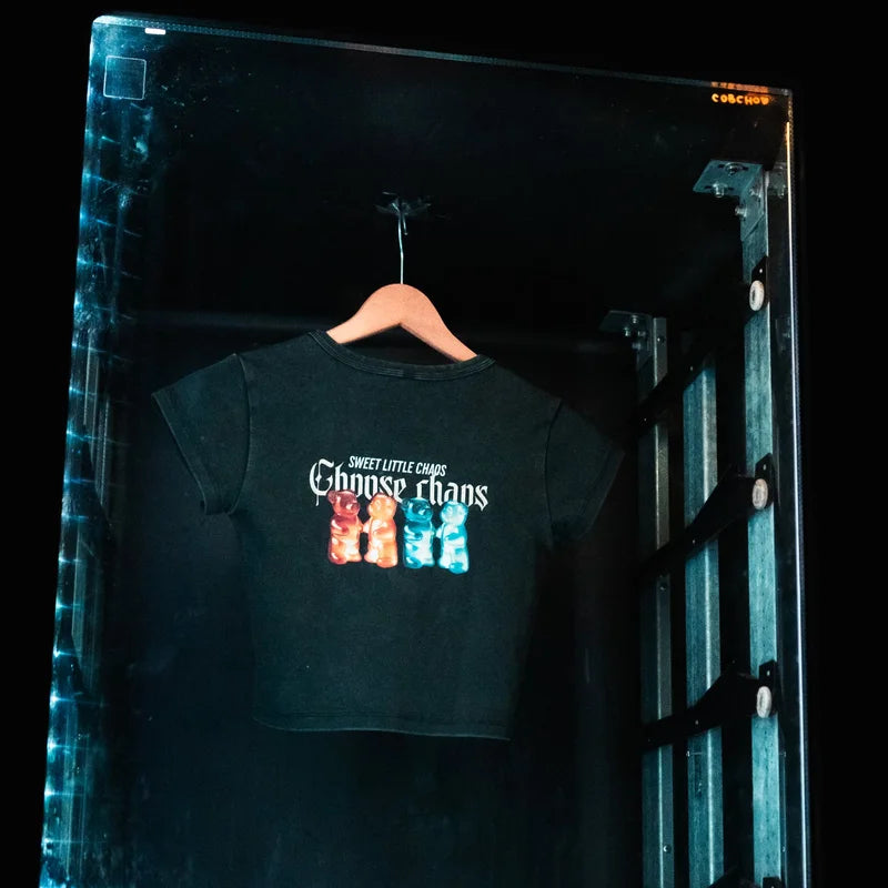 Sweet Chaos Crop Top — hanging garment