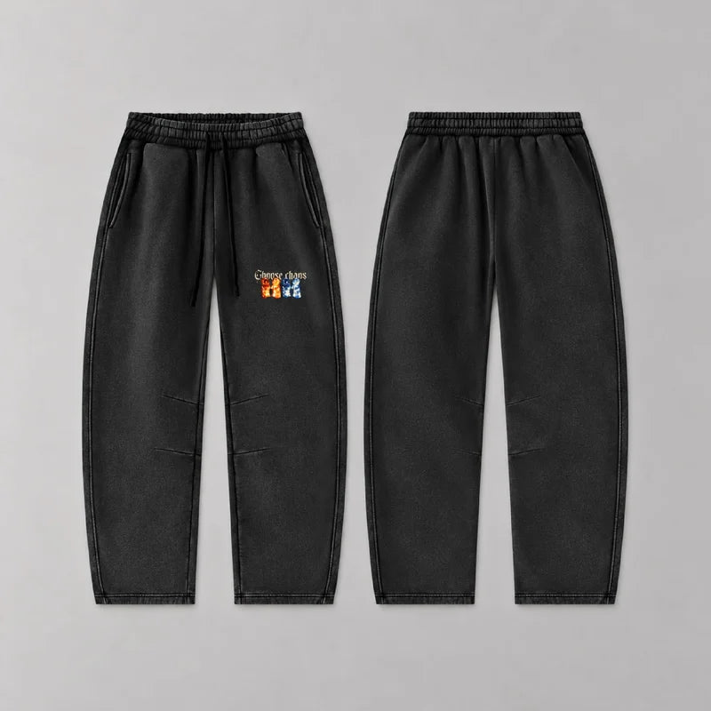Choose Chaos hoodies and joggers — campaign photograph